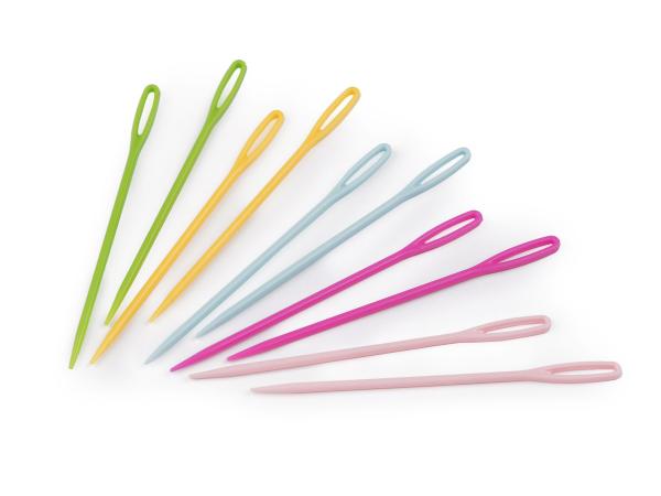 Kunststoff Sticknadeln 7,5 cm Länge 10er Pack Bunt